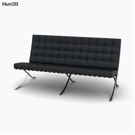 Mies Van Der Rohe Barcelona Sofa 3d Model Furniture On Hum3d