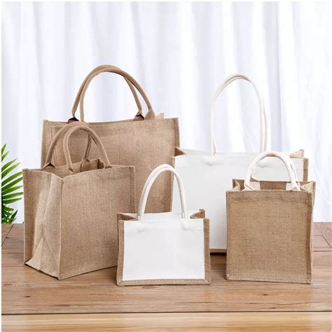 Eco Friendly Jute Bag Custom Coated Linen Shopping Bag Bag Gunny