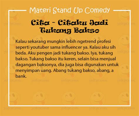 Materi Stand Up Comedy Uus YEDEPE