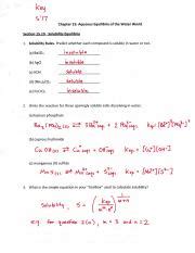 Exploring Aqueous Equilibria Solubility Rules Environmental Course