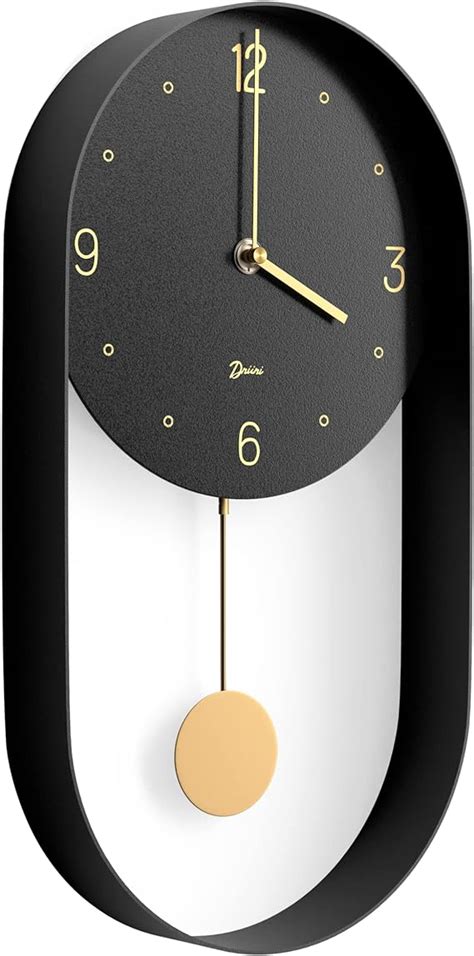 Driini Reloj De Pared Moderno De P Ndulo Marco De Metal Decorativo Y