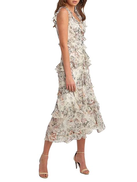 Bardot Ruffled Floral Midi Dress Thebay Nordstrom Dresses Floral