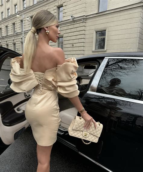 Valentina Safronova In A Champagne Jet Set Babe Look Slaylebrity