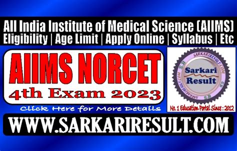 AIIMS NORCET Nursing Officer Admit Card 2023 For 3055 Post