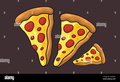 Cheese Pizza Slices Isolated Vector Illustration Stock Vector Image