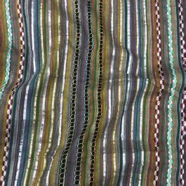 Multicolor Stripes Cotton Fabric With Gota Embroidery Saroj Fabrics