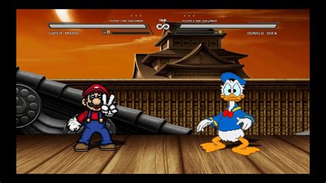 Donald Duck Vs Mario Highest Level Incredible Epic Fight Youtube