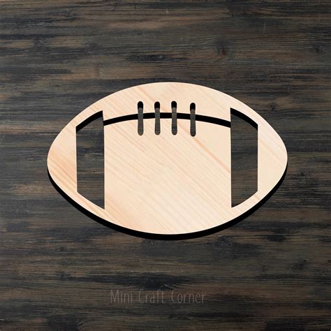 Football Wooden Cutout Wooden Football Football Decor Etsy