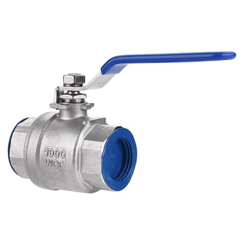 Lantro Js 304 Stainless Steel 2pc Full Port Female Ball Valve Wog1000 34 Npt Stainless Steel