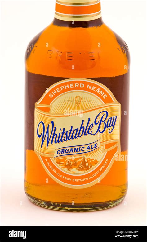 Bottle Of Whitstable Bay Organic Ale Brewed And Bottled By Shepherd