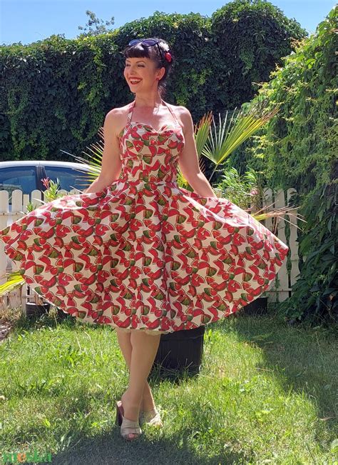 Pinup Rockabilly Ruha Dinnye Mint S Meska Hu