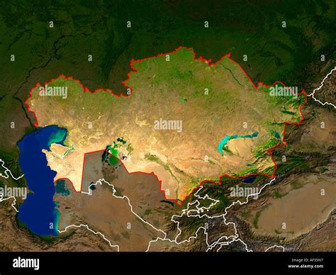 Kazakhstan Satellite Image Fotos Und Bildmaterial In Hoher Aufl Sung