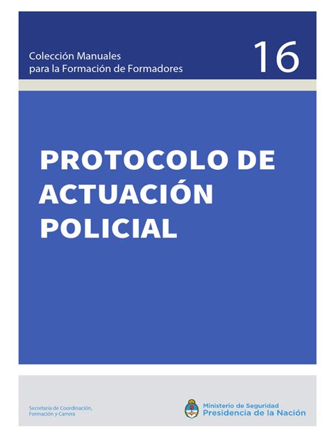 Protocolo De Actuacion Policial Pdf