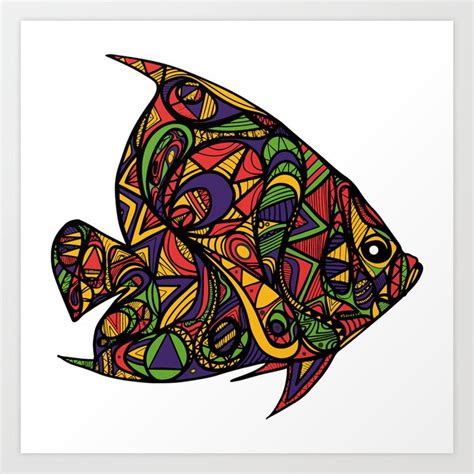 Abstract Fish Art Print by JesusmoraDesigns | Society6