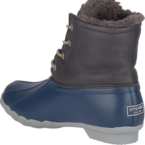 Sperry Womens Saltwater Winter Luxe Duck Boots Greynavy Elliottsboots