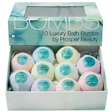 Bath Bomb Gift Set 10 Lush [BOMBS by Prosper Beauty] Fragrant Fizzies ...