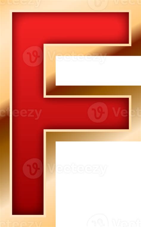 3D Elegant Red Alphabet Letter F 36155987 PNG