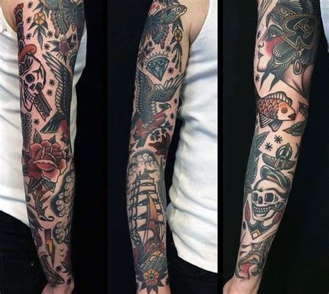 Top 59 Traditional Tattoo Sleeve Ideas [2021 Inspiration Guide]