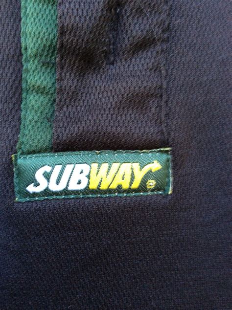 Subway Sandwiches Uniform Employee Black Short Sleeve… - Gem