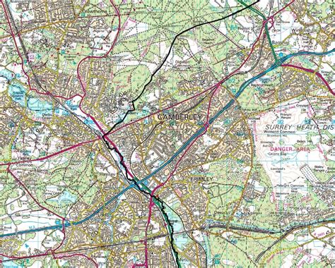 Surrey Extra Large County Wall Map 140 X 98cm