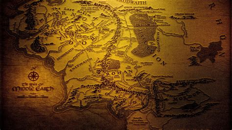 Lord Of The Rings Wallpaper - Middle Earth Map Wallpaper Hd - 1920x1200 - Download HD Wallpaper ...