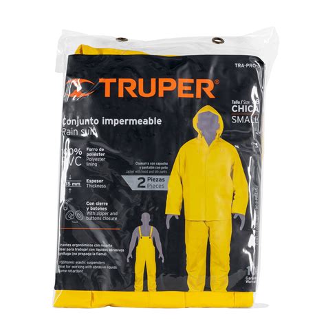 Conjunto Impermeable Doble Capa Talla CH Truper TRA PRO S 14417