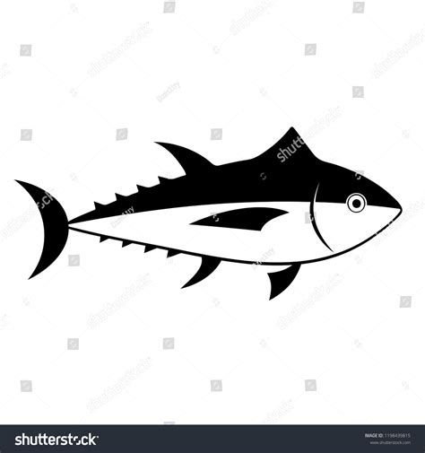 Tuna Fish Silhouette Icon Seafood Clipart Stock Vector (Royalty Free) 1198439815