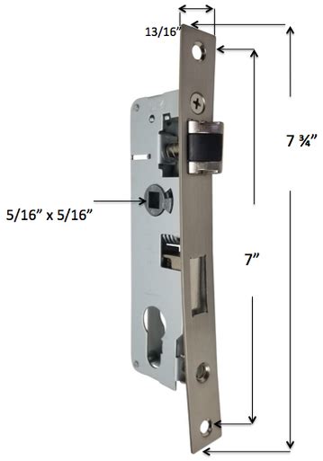 Latch Assembly For Pella Select Mortise Handle Kit With Key Lock 78 Backset