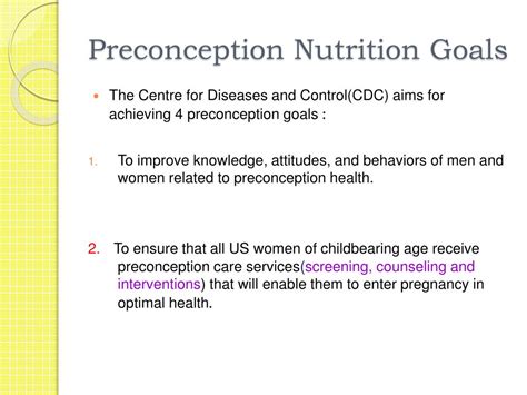 Ppt Preconception And Prenatal Nutrition Powerpoint Presentation