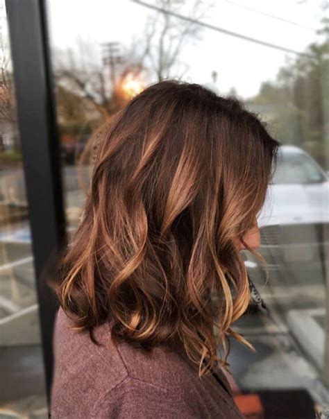 A Line Bob Warm Tones Balayage Highlites Rich Browns Brunette Soft