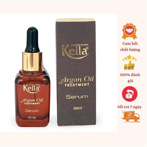 Serum KELLA Argan Oil 30ml, cung cấp dưỡng chất phục hồi tóc, thẩm thấu ...