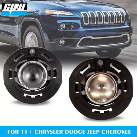 PAIR FOR 2014 2021 Jeep Grand Cherokee Fog Lights Clear Bumper Front