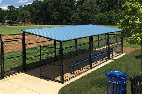 All Steel Dugout Shelter for Ballparks with 7' 6" Entry Height - Furniture Leisure