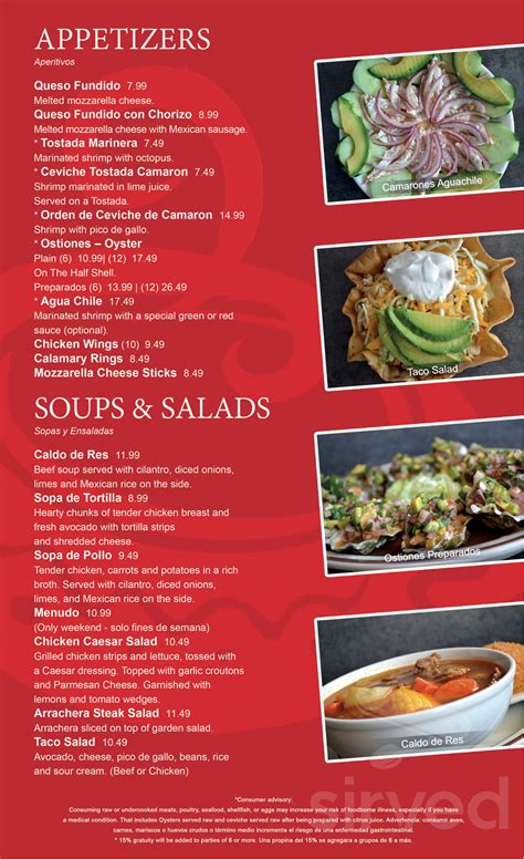 El Zaguan Bistro Menus In Phoenix Arizona United States