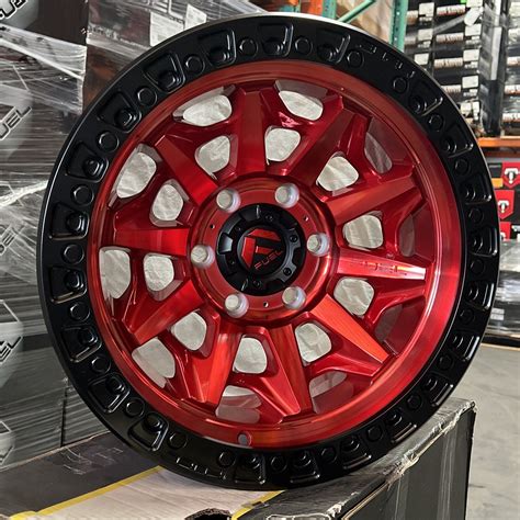 4 17x9 Fuel Covert D695 Candy Red With Black Ring Off Road Rims Silverado Gmc Ebay