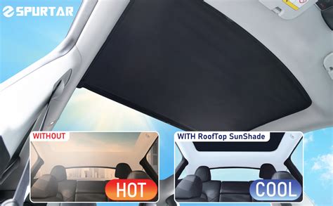 Spurtar Tesla Model Y Roof Sunshade Upgraded Glass Roof Sunshade