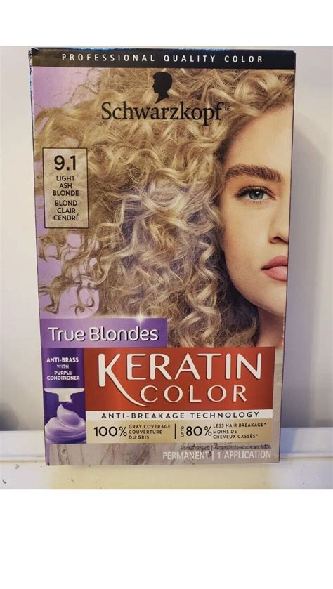 Schwarzkopf Keratin Color Anti Age Hair Color Cream 9 1 Light Ash