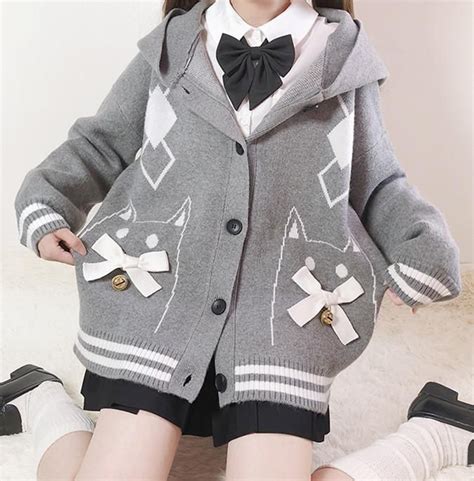 Fashion Cat Sweater Coat PN4470 | Cool outfits, Fashion outfits, Kawaii ...