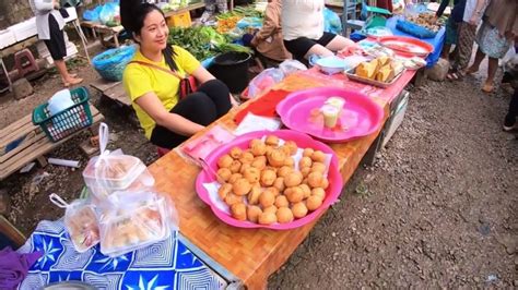 Vang Vieng Morning Market Laos Food In Vang Vieng Laos Market