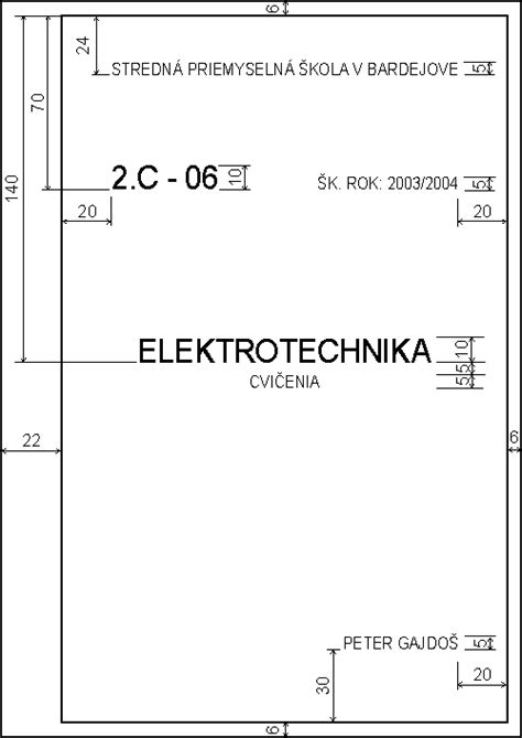 SPŠ v Bardejove úprava prvej strany zošitov technických predmetov