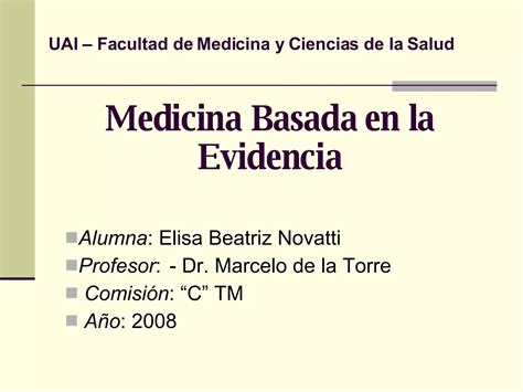 Medicina Basada En La Evidencia Ppt