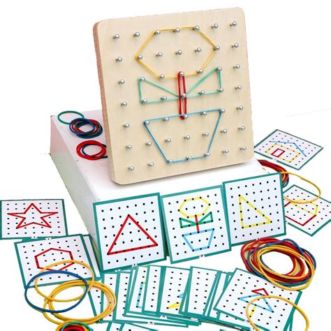 Wooden Geoboard Mathematical Manipulative Material Array Block Geo