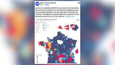 Élections législatives 2024 voici la carte des résultats complets du