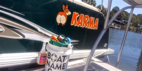 Karma Boat Name Boat Name Design Install Tampa Clearwater St