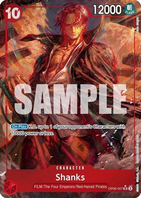 Shanks Alternate Art Wings Of The Captain One Piece Card Game