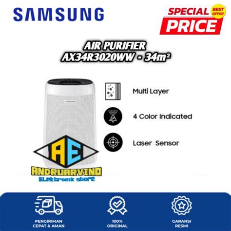 Jual SAMSUNG AIR PURIFIER AX34R3020WW 34M² GARANSI RESMI SAMSUNG