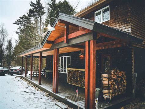 Vermont Cabin Front Porch | Robbins Custom Builders