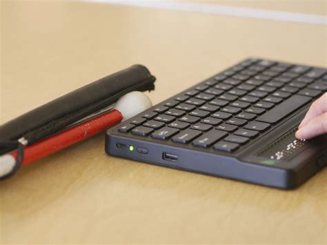 APH Mantis Q40 AiO QWERTY keyboard is designed with a refreshable ...