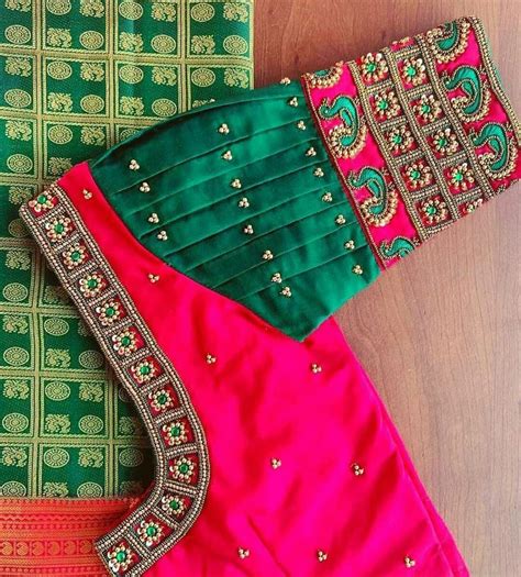 Pin By Almeenaprabhu On Embroidery N Aari Work Blouse Hand Designs