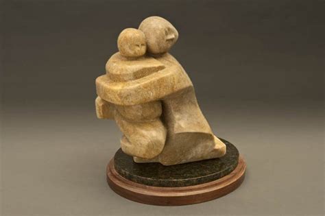 First Born Motherchild Semi Abstract Stone Carving Statuesfigurine